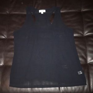 Sheer sleeveless blouse